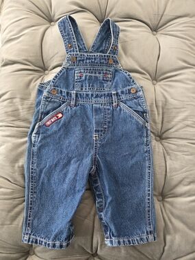 Faded Glory Blue Denim Toddler Overalls Size 24m